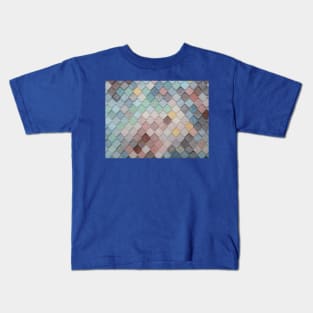 Fishscale Tile Pattern Kids T-Shirt
